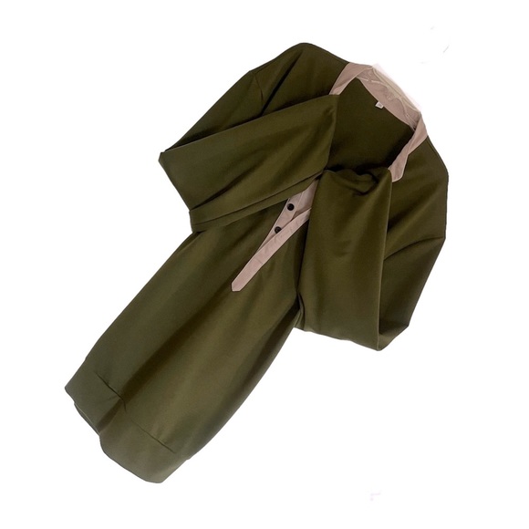 ηεω JFN Olive Pullover Cotton Blend Soft Vneck Sweatshirt 2XL Perfect Condition - Picture 6 of 8